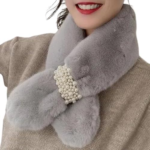 Fashion Womans Faux Fur Loophole Scarf Girls Thick Warm Neck Warmer Wrap