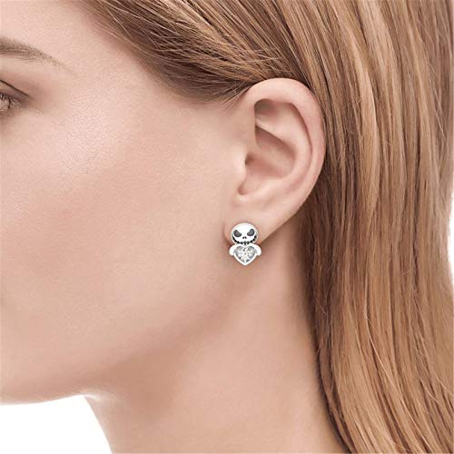 Image of Jeulia Hug Me inchEverlasting Love inch Round Cut Sterling Silver Earrings for Women Wife Engagement Wedding Anniversary or Birthday Christmas With Jewelry Box