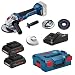 Produktbild Bosch Professional Akku-Winkelschleifer Set GWS 18V-10 125 mm & 2x 4,0 Ah ProCORE18V Akku + Ladegerät inkl. Zubehör-Set in L-Boxx