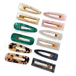 12 Pieces Acrylic Resin Marble Hair Clips Set, Decorative Pearls Hair Barrettes Sweet Decorative Bobby Pins Hairpin Headwear Hair Accessories Headwear for Women and Girls…