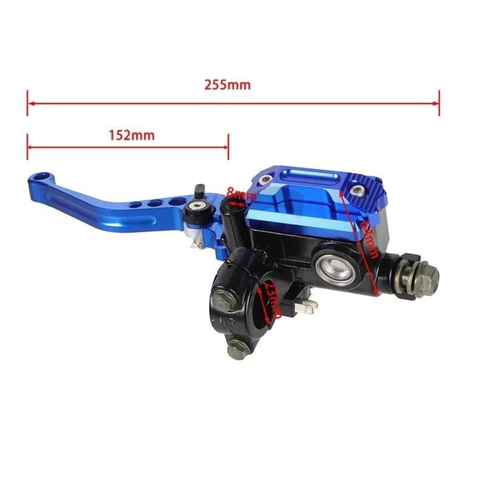 Frizione moto Set di leve frizione freno idraulico per motocicletta da 7/8" e 22 mm per manubrio(Blu)