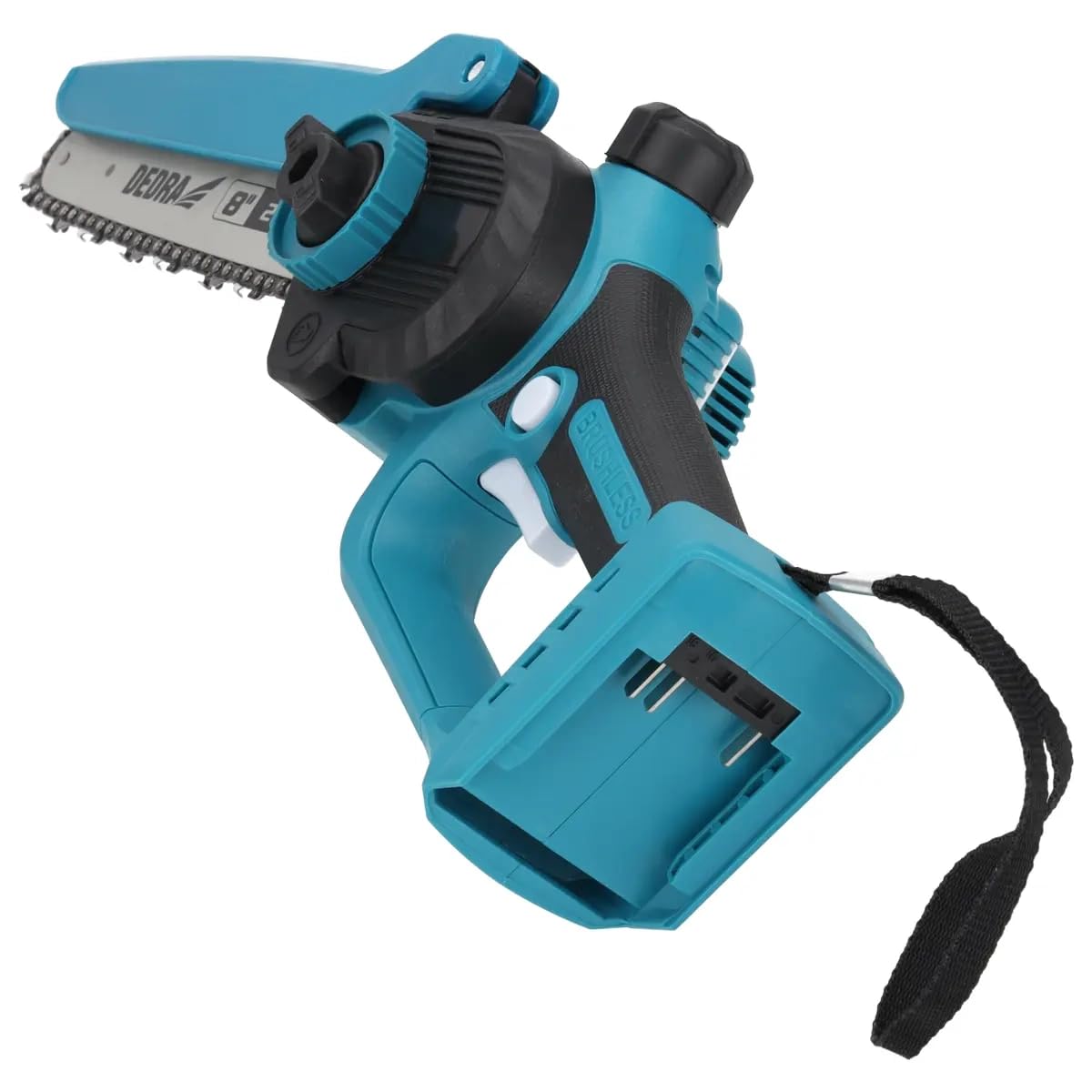 Dedra SAS+ALL DED7181S 18 V – bezszczotkowa mini piła łańcuchowa 8″ (200 mm), prędkość 5400 RPM, cięcie do 190 mm, automatyczne smarowanie, bez akumulatora i ładowarki