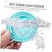 ORFOFE 4pcs Silicone Pet Can Covers Food Storage Lids for Dog and Cat Food Bpa- Dishwasher Safe Keeps Fresh Gray Green