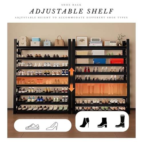 Étagère à chaussures réglable en métal : la solution gain de place pour entrée