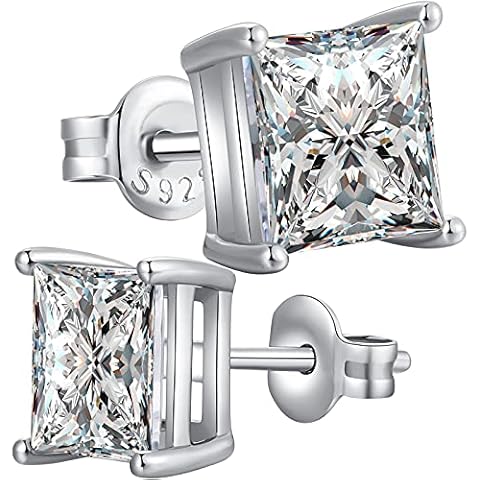 Pendientes Cuadrados de Circonia Cúbica en Plata de Ley 925 Cover