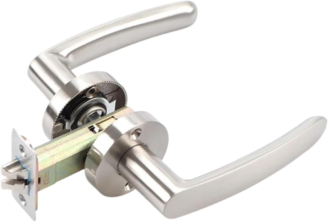 Door Handle Lock Square Slot Privacy Mask InteriorThree-bar Ball Hardware 1Pcs