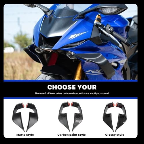 Petit spoiler moto YZF R6 2017-2022 aileron fixe discret