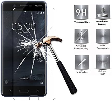 TeKKno® 9H Hardness TEMPERED GLASS LCD Screen Protector Guard Case Cover for Nokia 8