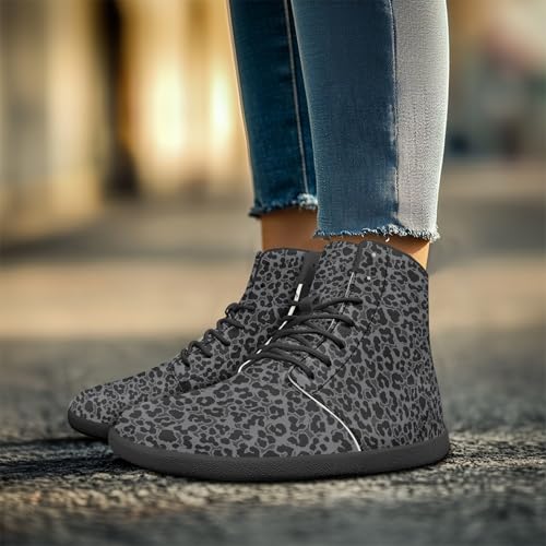 Image of Fashion Print Womens Mens High Top Barefoot Sneakers Flat Shoes