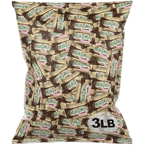 Milky Way Minis 3lb – Bulk Milk Chocolate Candy Bars with Creamy Caramel and Nougat, Individually Wrapped Mini Bars for Party Bags, Office Candy, Halloween Candy Bulk, Pinata Filler, Holiday Candy Cover