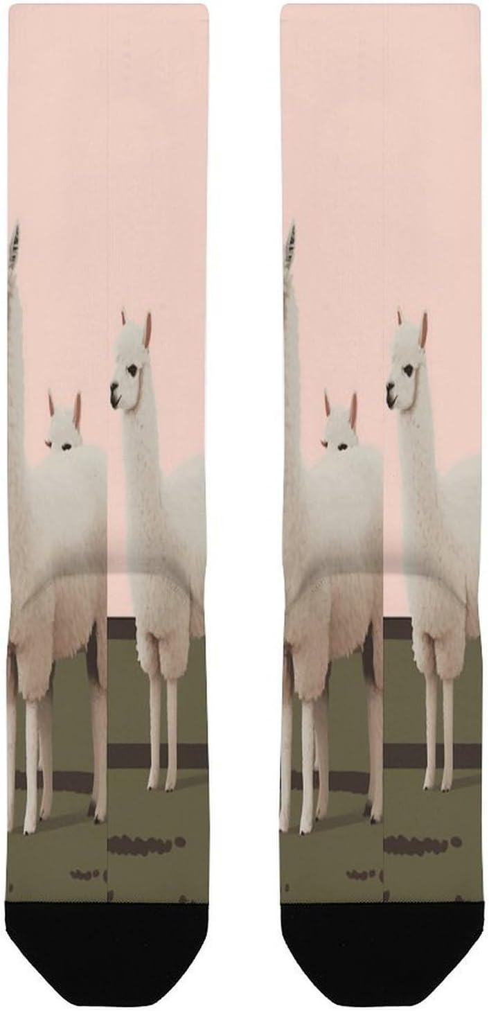 Alpacas Crew Socks Calf Socks Athletic Crew Sock