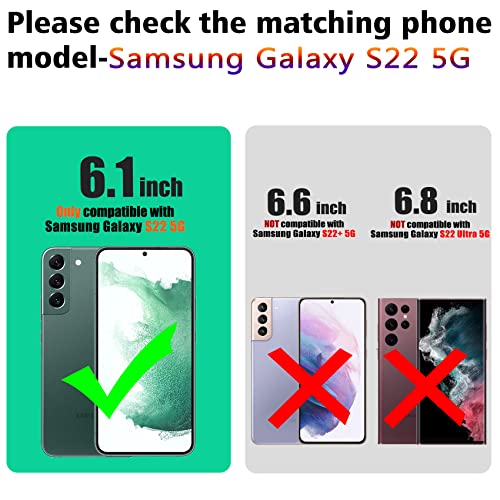 Milomdoi Diseñado para Samsung Galaxy S22 5G Protector de pantal