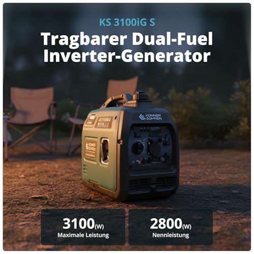 Könner & Söhnen 3100 W – Gas/Benzin Notstromaggregat KS 3100iG - 2