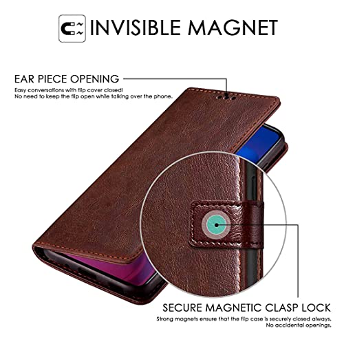 Image of Flip Cover Back Case for Lenovo K4 Note | Premium Leather Finish | Inbuilt Pockets & Stand | Flip Cover Back Case for Lenovo K4 Note (Brown)