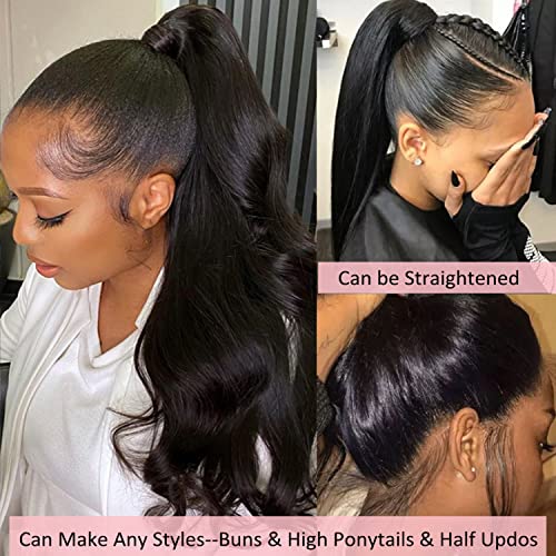 catti Body Wave 360 Lace Front Wigs Human Hair Wigs for Black Women 360 Full Lace Frontal Wigs Human Hair Body Wave 360 HD Lace Front Wig Human Hair Pre Plucked 150% Density (26 Inch)