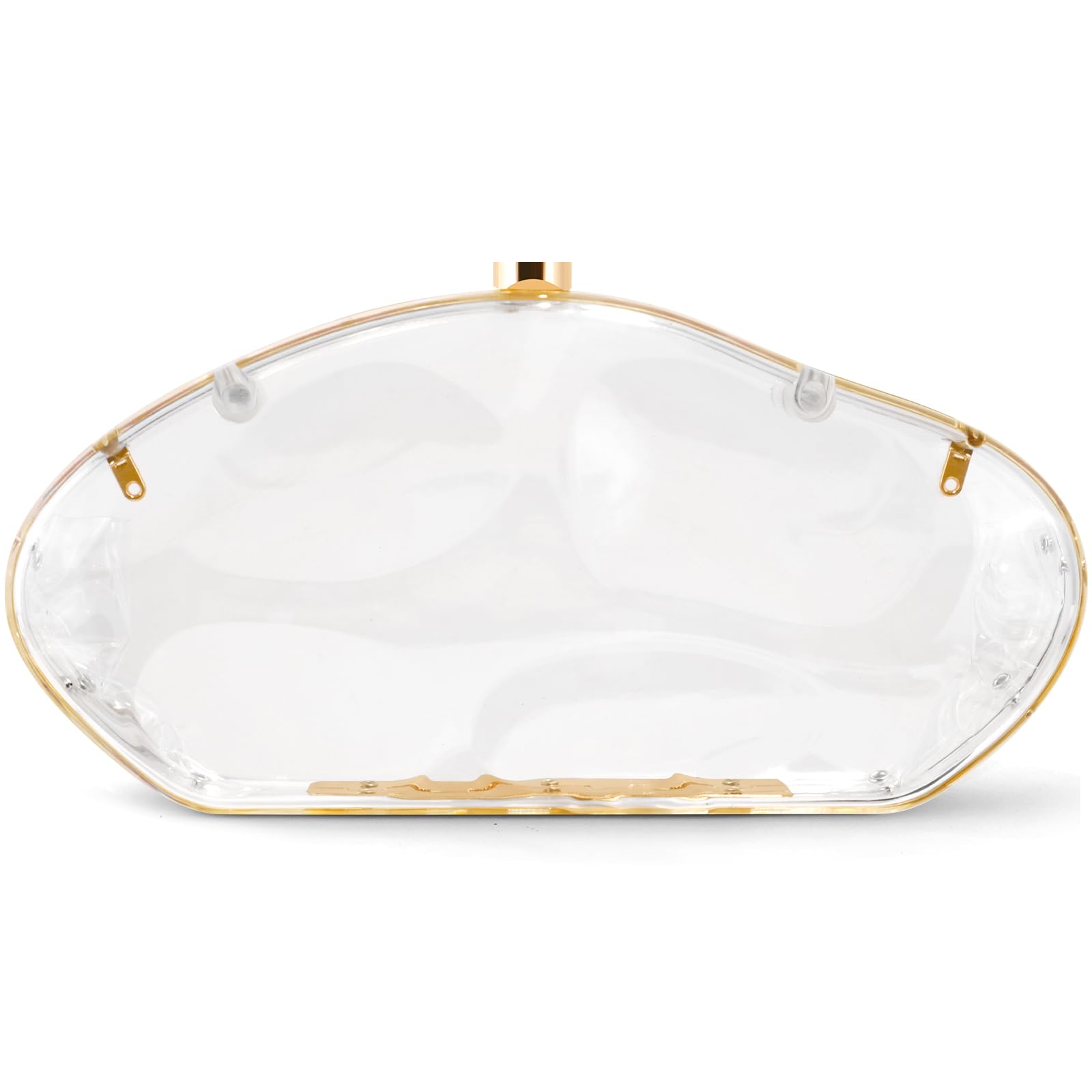 Acrylic Clutch Purse for Women Evening Bag, Irregular Shell Acrylic Purse Box Clutch with Chain for Party Wedding Prom