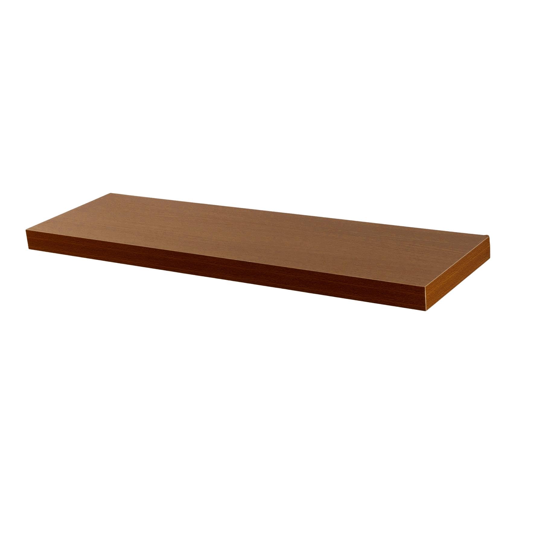Harbour Housewares Modern Floating Wall Shelf - 80cm - Walnut - Photo Gallery Bookshelf Wall Shelves for Living Room Display, Bedroom, Office Storage