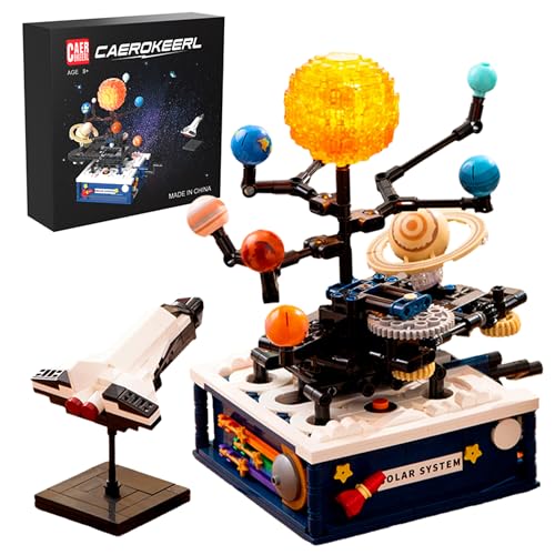 Rotating Solar System Building Blocks with Light Toy, Children's ...