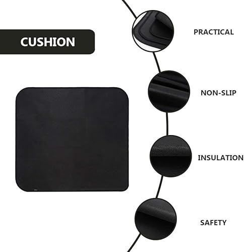 Miniatura 3 de Tapete cuadrado de doble cara para fogata, tapete cuadrado de doble cara ignífugo debajo de la parrilla, protector de patio para accesorios de