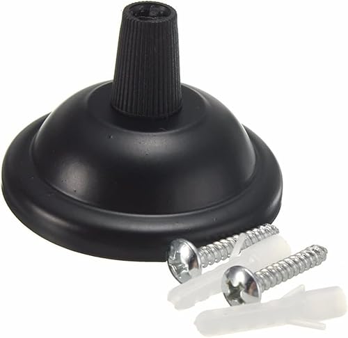 Miniatura 7 de Tsnamay Juego de 4 mini toldos de luz retro de 2.6 pulgadas de diámetro, placa de techo negra, base de chasis, accesorios de luz colgante