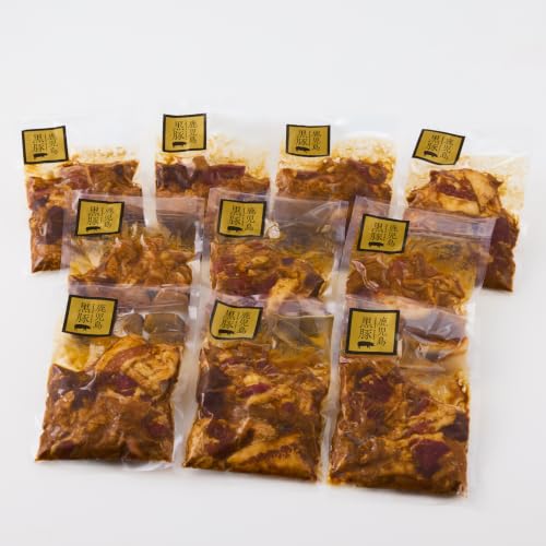 [鎌田黒豚農場]鹿児島 黒豚 みそ ホルモン ミックス 2kg(200g×10パック) 小分け 味付き おかず 希少部位 鹿児島 鹿屋 鎌田黒豚