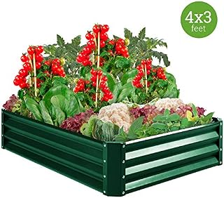 Best Choice Products 4x3x1ft Outdoor Metal Raised Garden Bed Box Vegetable Planter
