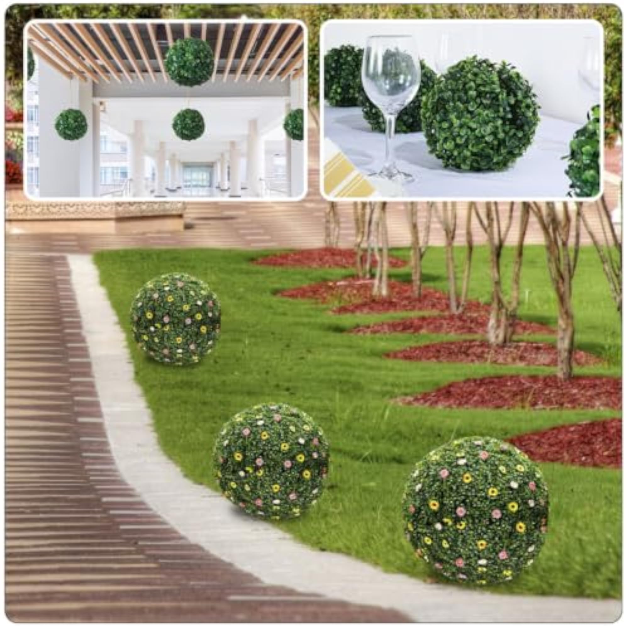 Woodland Nursery Decor Artificial Plant Topiary Ball