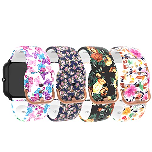 E ECSEM Compatible with Fitpolo ID205L ID205S ID205U ID205S Bands for Women, Fadeless Patterned Printed Watch Strap Replacement Wristbands Accessories for Fitpolo ID205L Smartwatch