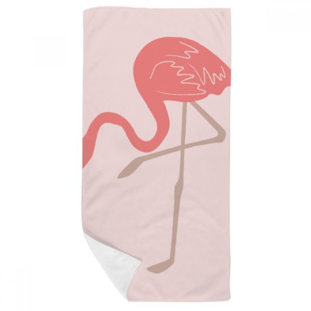 Serviette de bain motif flamingo debout 35x70cm douce multicolore pour la toilette quotidienne
