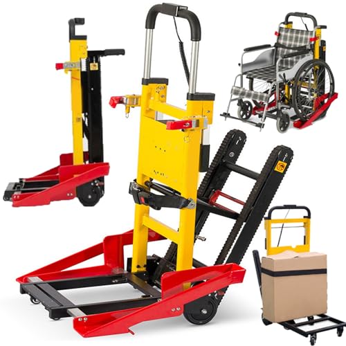 Escalera eléctrica – Carrito plegable de aleación de aluminio para una fácil navegación de escaleras, carga máxima de 200 kg, ideal para soporte de silla de ruedas y asistencia de escalada