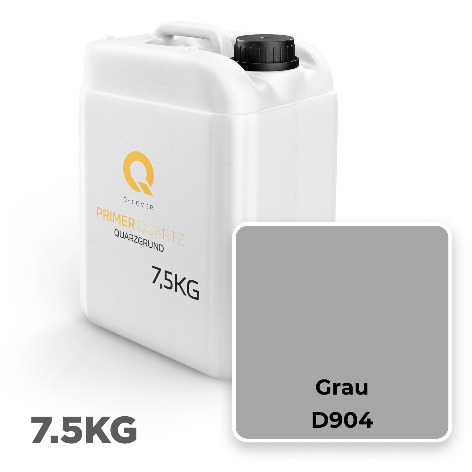 Quarzgrund für Dekorativer Putz mit Mica Grau D904 7,5KG | Acrylatdispersion Grundiermittel Innen & Außen für Wände und Decken Grundierung Schutz Mosaikputz ca. 0,3-0,4 KG/m2