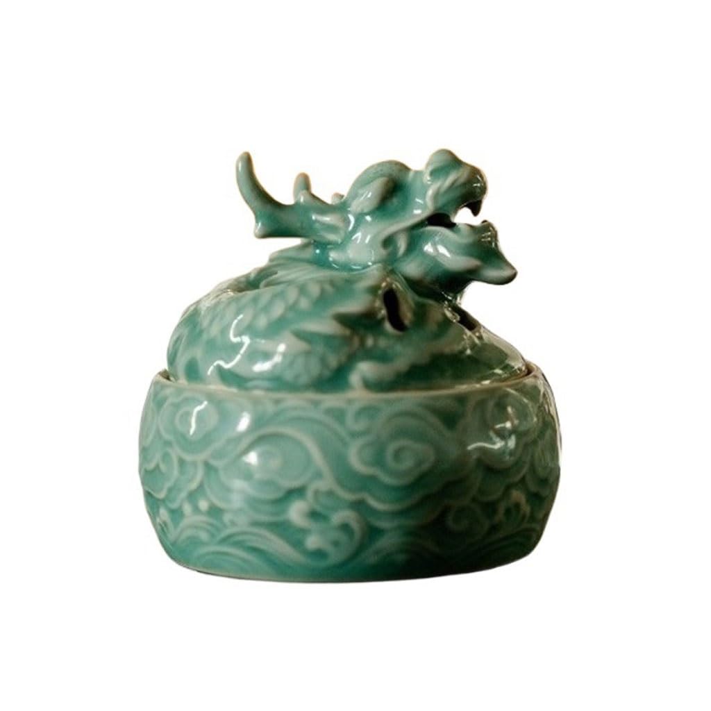 Incense Burner Creative Celadon Dragon Incense Burner For Home Use, Study, Tea Table, Chinese Ceremony Ornament Waterfall Incense Burne