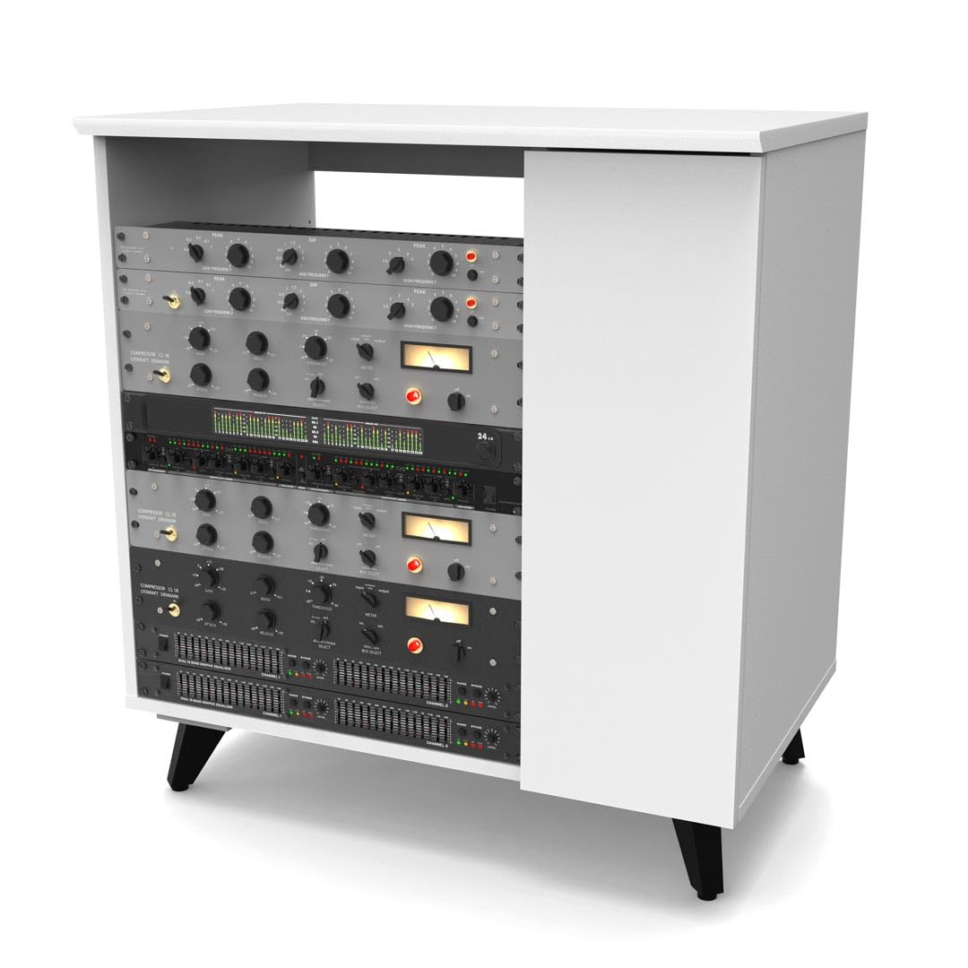 Glorious Modular Side Rack White - Estensione rack da studio per le serie Sound Desk e Workbench
