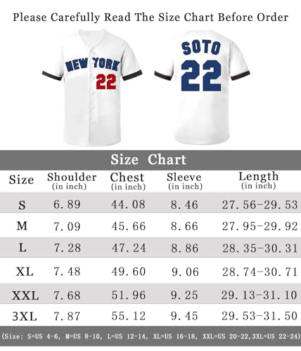 TIFIYA New York 22/99/23 Camisas de beisebol NY para homens/mulheres/jovens, T260 - cinza, M