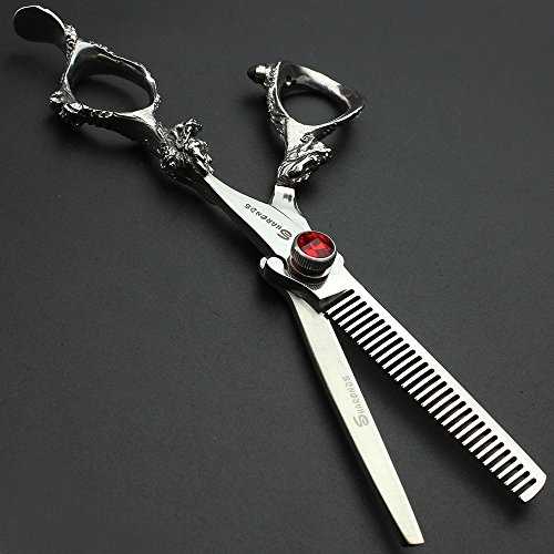 Ciseaux de coiffeur 17,5 cm 440C avec lames effileuses pour volume - 8