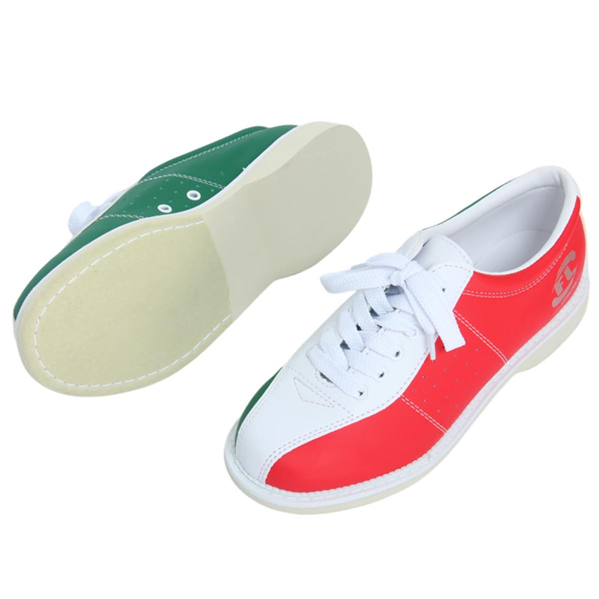 Herren Bowlingschuhe Atmungsaktiver Leder Bowlingschuhe Leichte Große Größe