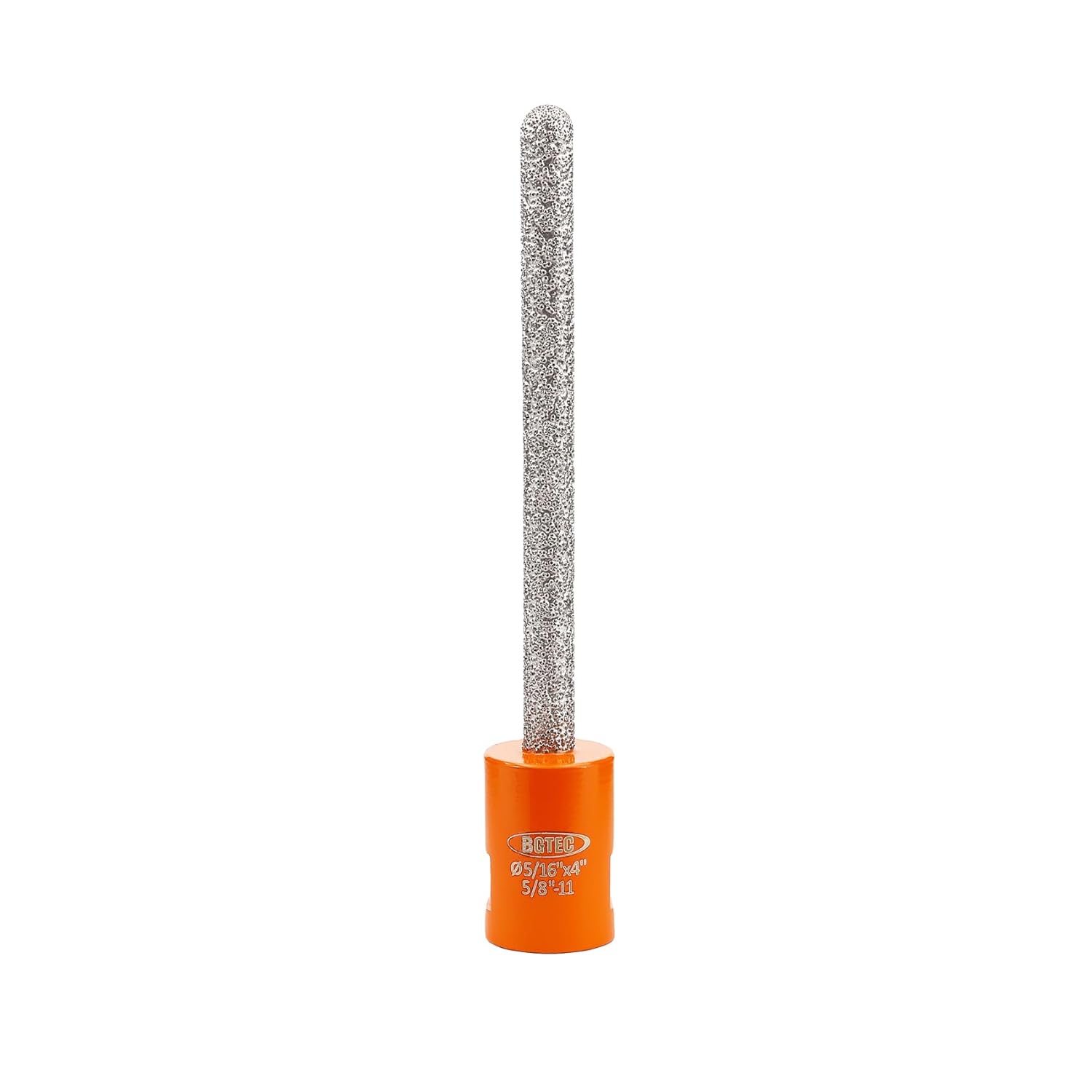 Diamond Mortar Raking Bit - BGTEC for Mortar Raking Tuck Pointing Granite Marble Concrete Masonry Stone Removals Vacuum Brazed Bit with 5/8"-11 Thread (5/16" x 4")