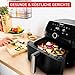 Tefal Easy Fry Mega Heißluftfritteuse, 7,5 Liter Fassungsvermögen, bis zu 8 Personen, 99% weniger Fett, 8 automatische Gareinstellungen, digitales Display, spülmaschinengeeignet, Schwarz, EY8558E0