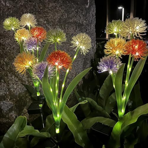LED Garden Solar Lights, Swaying Solar Lights, Solar Lights Outdoor Waterproof Landscape Decoration Lights, for Garden, Patio, Yard – Light Up Whole Night, Pathway, Parties, Camping(2 Pack)