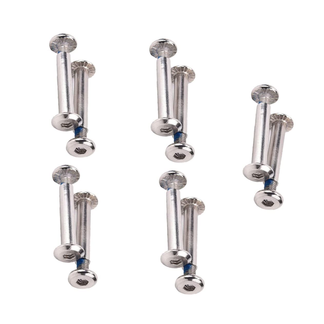 VANZACK 16pcs Metal Inline Skate Wheel Screws Stainless Steel Skate Bearings Screws Easy Install for Roller Skating Parts