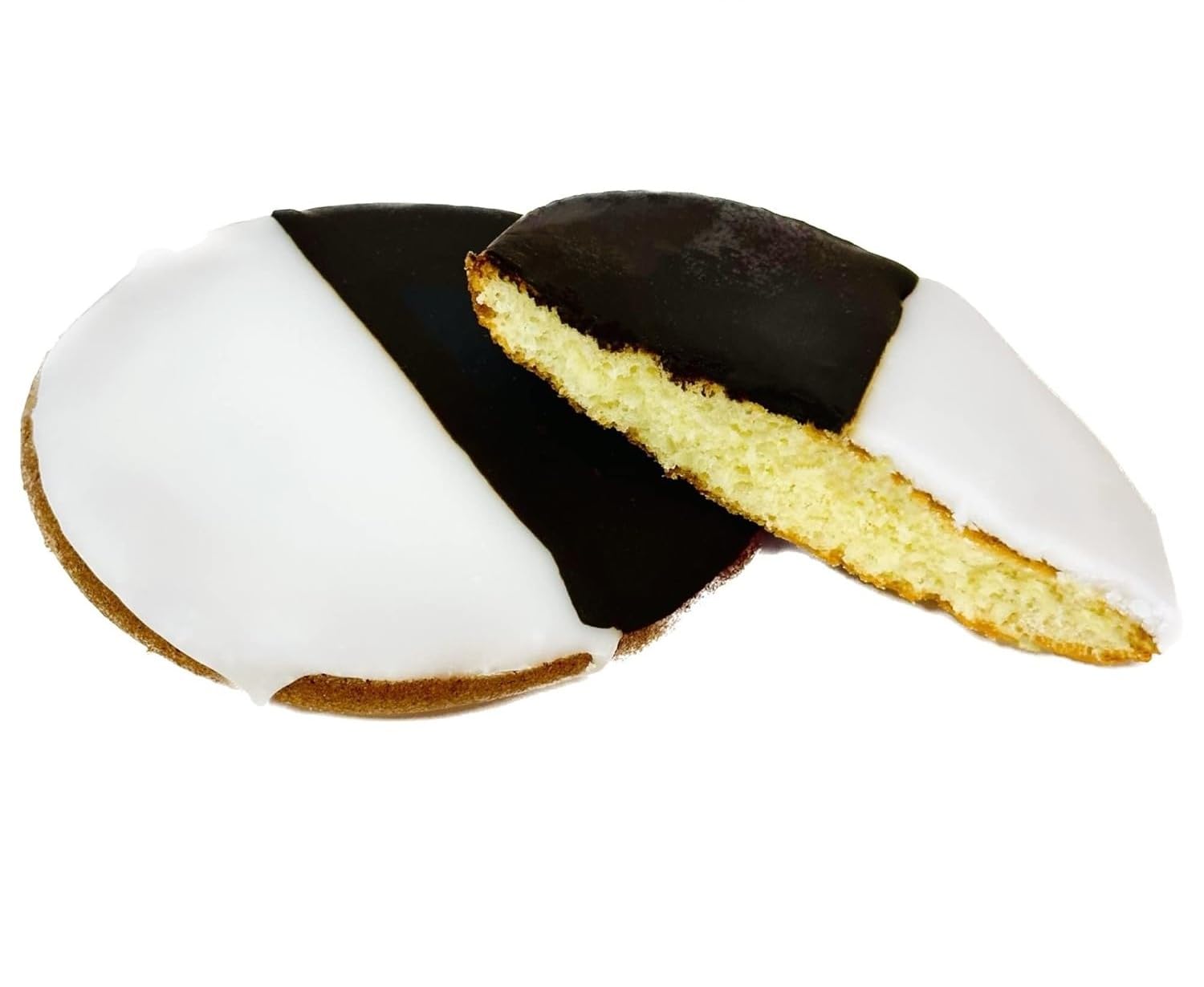 Best Cookies 5" Black and White Cookies New York Style – 6 Gourmet Vanilla Cookies Individually Wrapped, Kosher Certified, Fresh Bakery Snack for Christmas, Birthdays & Special Occasions