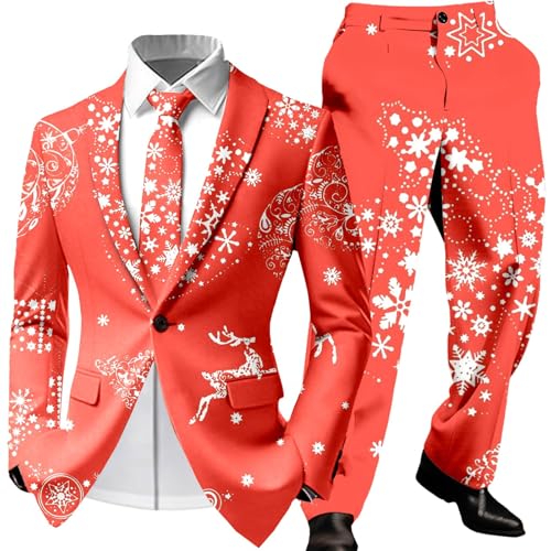 Ensemble festif rouge pour homme idéal pour gala et réception chic de Noël