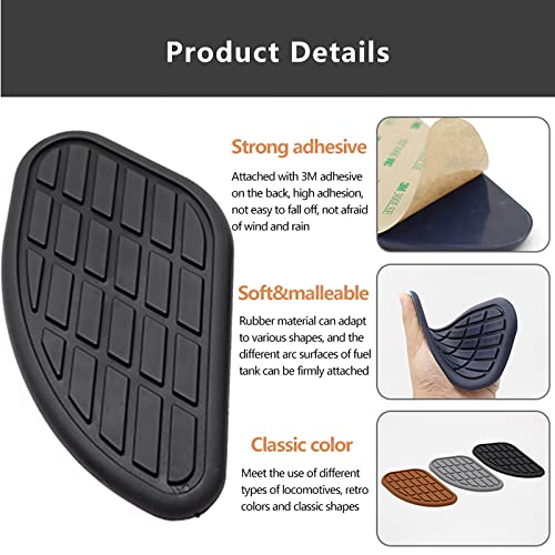Evomosa Motorcycle Gas Fuel Tank Knee Pads,Anti-Slip Self-Adhesive Motorcycle Tank Pad,Universal Petrol Tank Pad Protector #TOP1