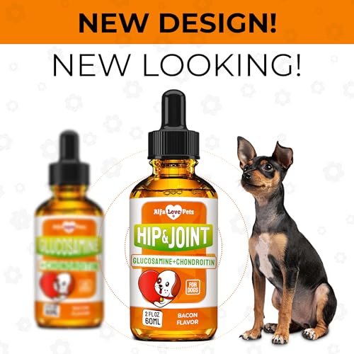 Dog Joint Supplement – Glucosamine Chondroitin for Dogs and Puppies – MSM in The Composition – Care for Joints, Muscles, & Ligaments – Bacon Flavor – 2 Oz