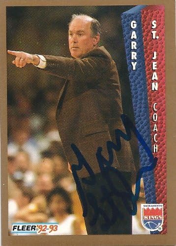1992, Garry St. Jean, Sacramento Kings, Signed, Autographed, Fleer Basketball Card, Card # 197, a COA Will Be Included