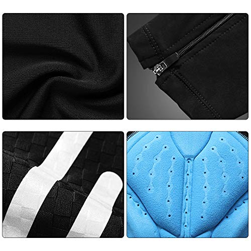 Calças de ciclismo, Andoer Calças de ciclismo masculinas 4D acolchoadas calças compridas de compress
