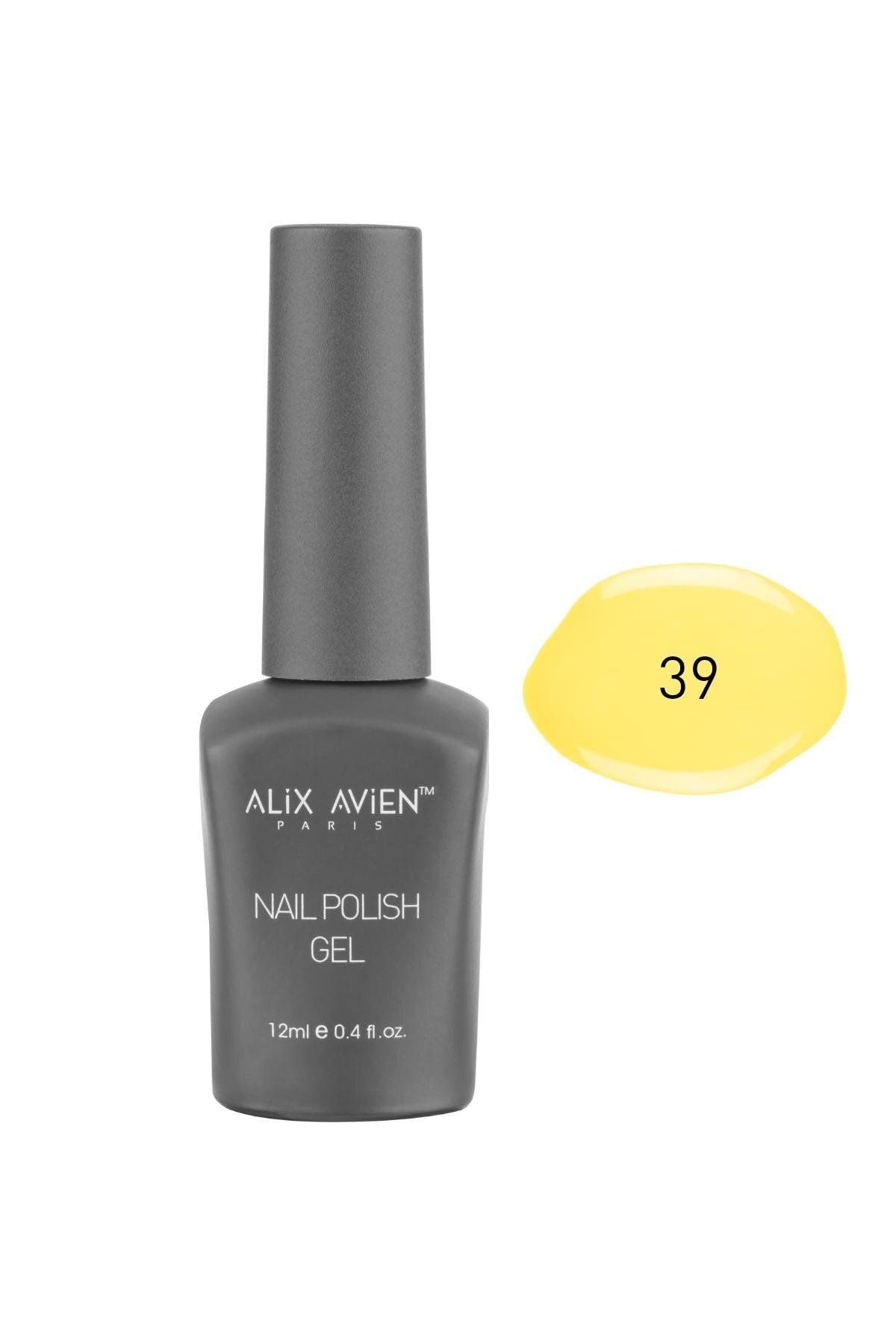 ALIX AVIEN Uv Kalıcı Açık Sarı Jel Oje 39 - Gel Polish - 12 ml