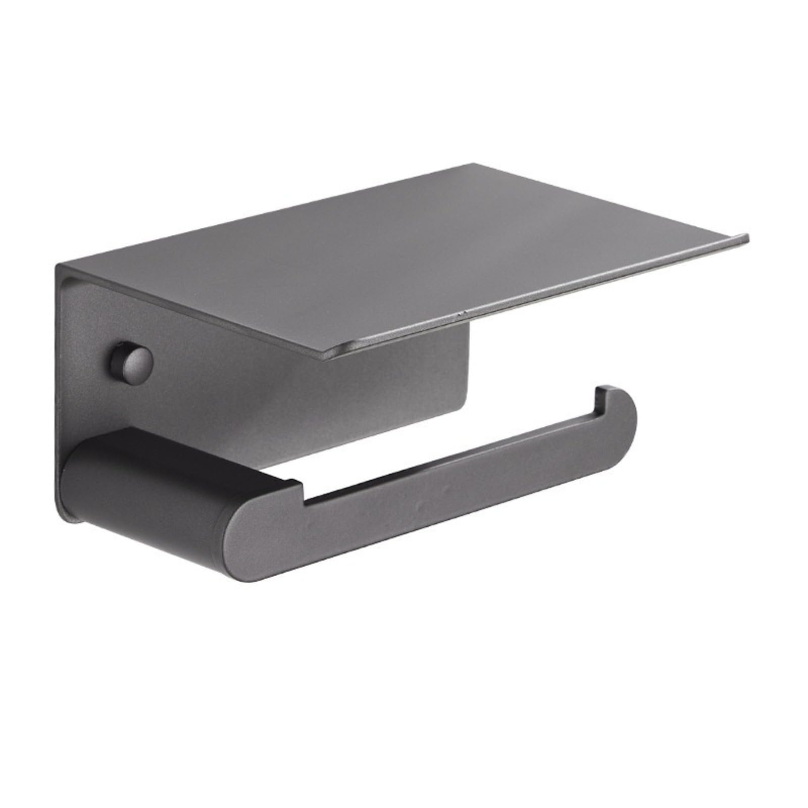 Boîte à papier toilette aluminium gris fusil pour ranger et protéger le papier