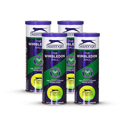 Image of Slazenger Wimbledon Tennis Ball |4 Can|12 Balls(3 Balls /Can)