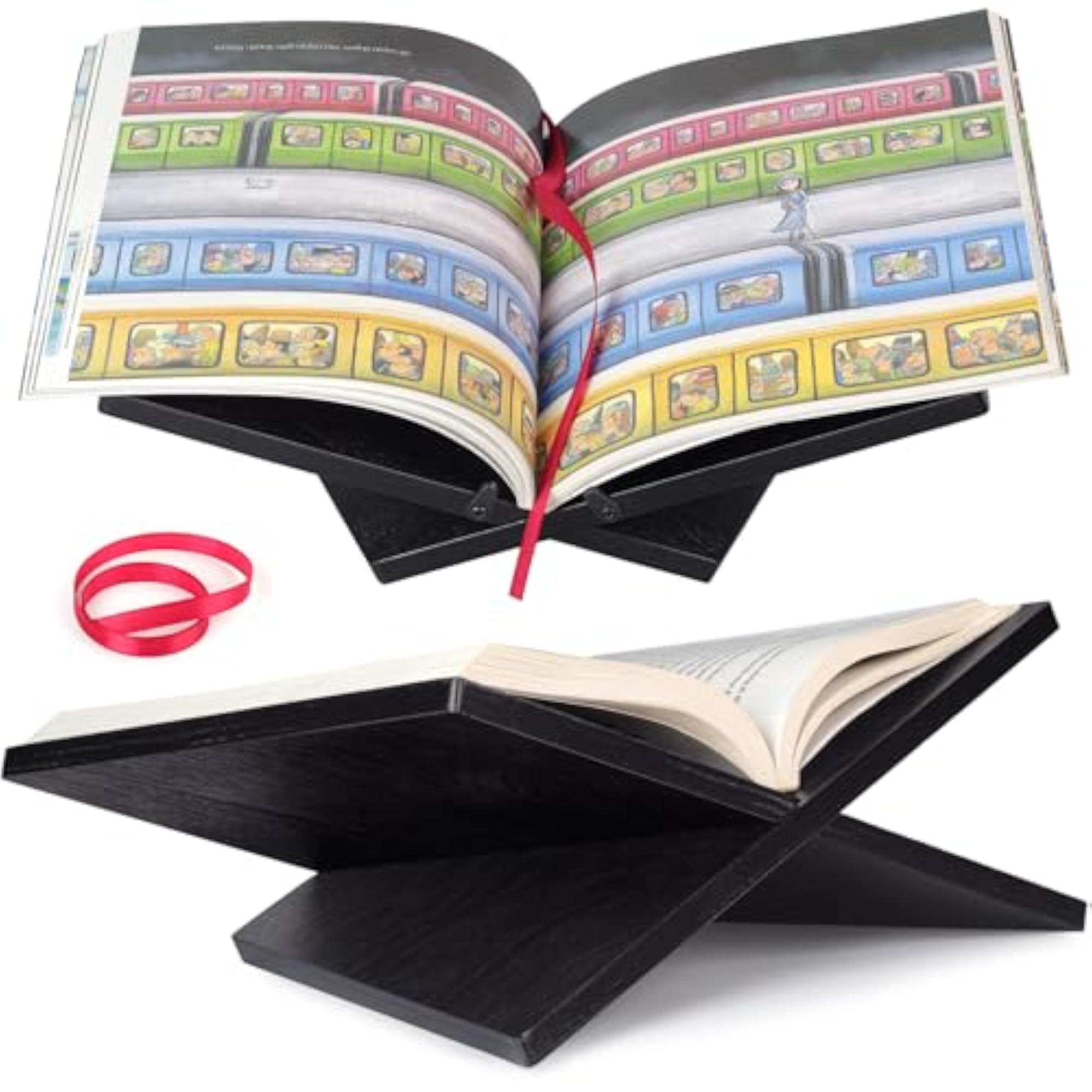 Solid Wood Book Stand for Reading & Display